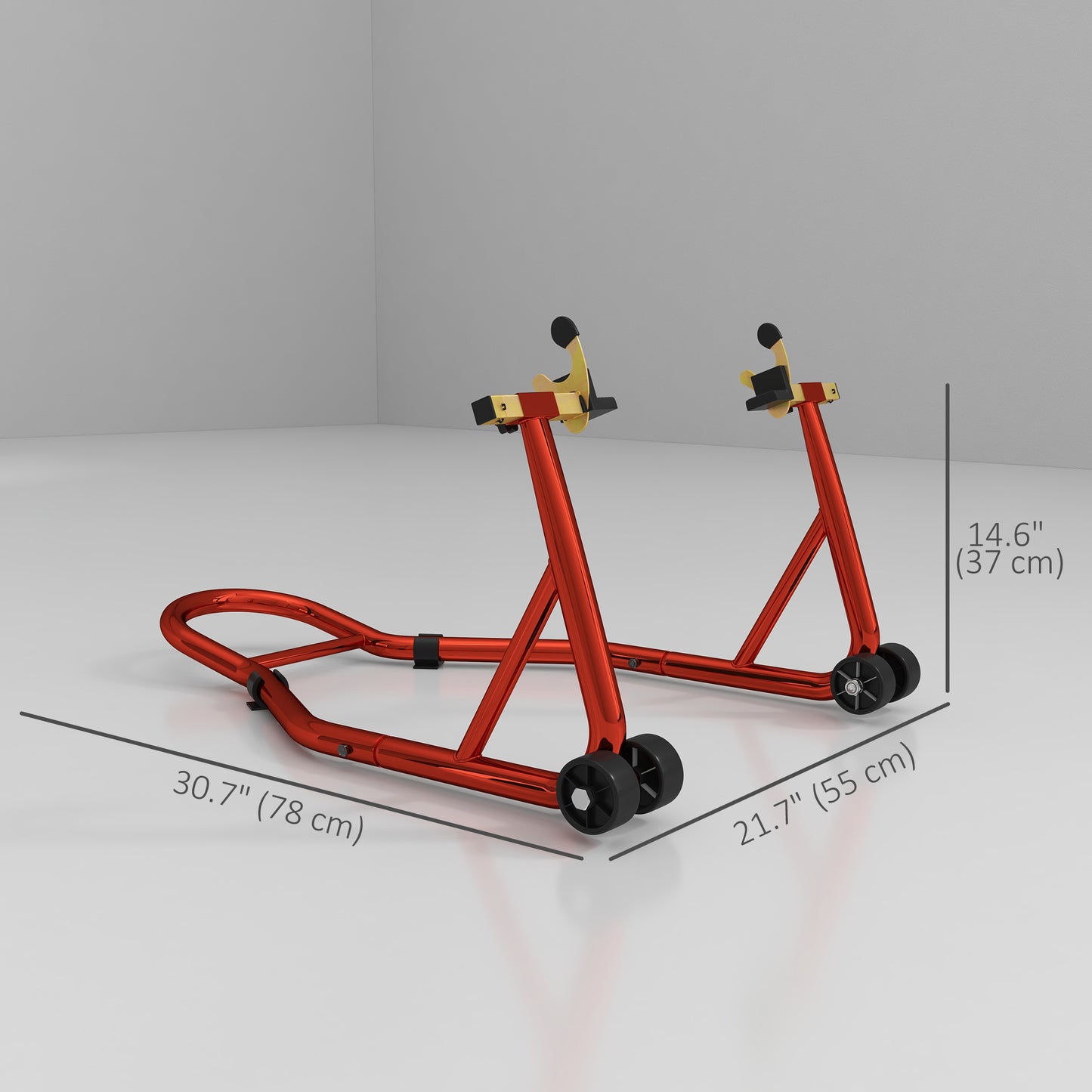 Motorcycle Rear Wheel Stand, Universal Motorcycle Lift with U + L Swingarm Spool, Red Automotive   at Gallery Canada