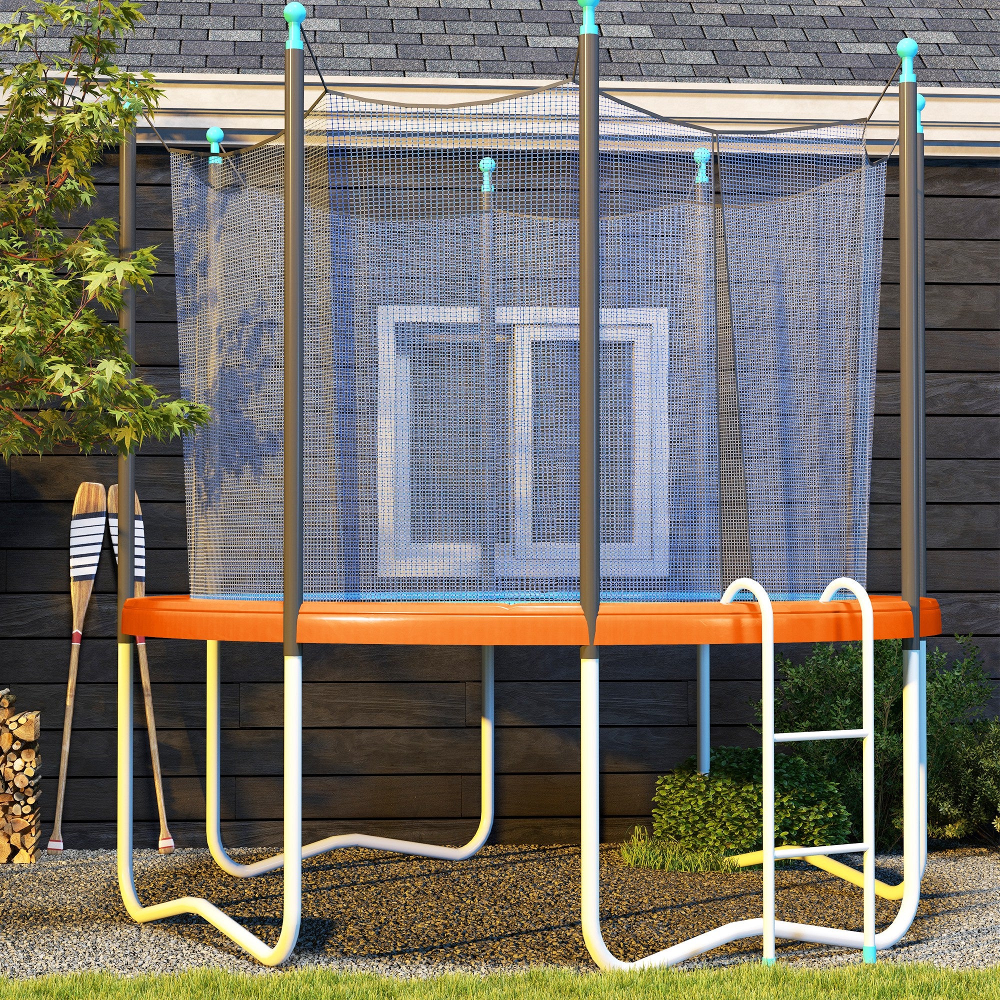 12ft Trampoline Replacement Pad Trampoline Spring Cover EPE Foam Light Orange Trampolines at Gallery Canada