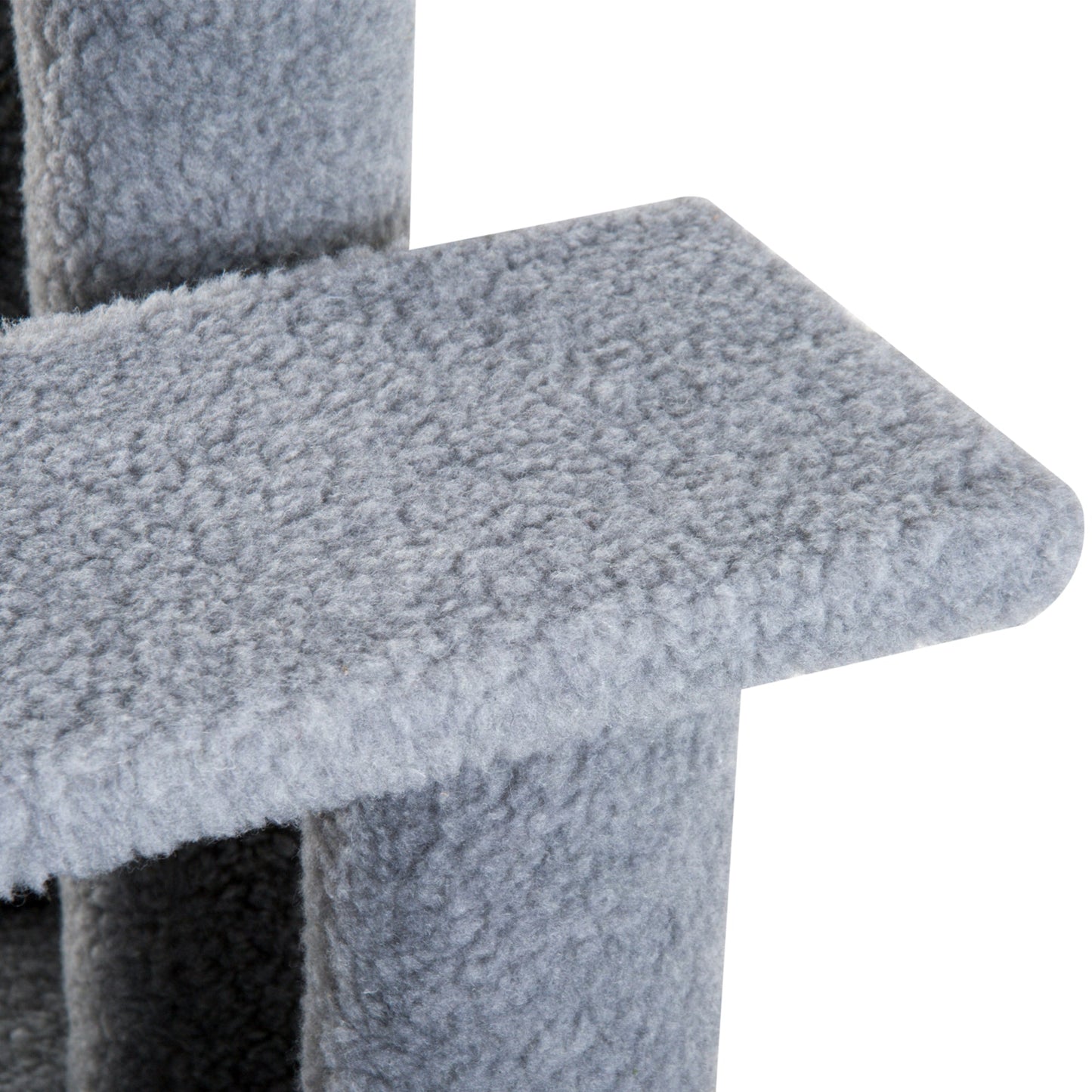 4-Step Multi-Level Carpeted Cat Scratching Post Pet Stairs, Grey Cat Stairs   at Gallery Canada