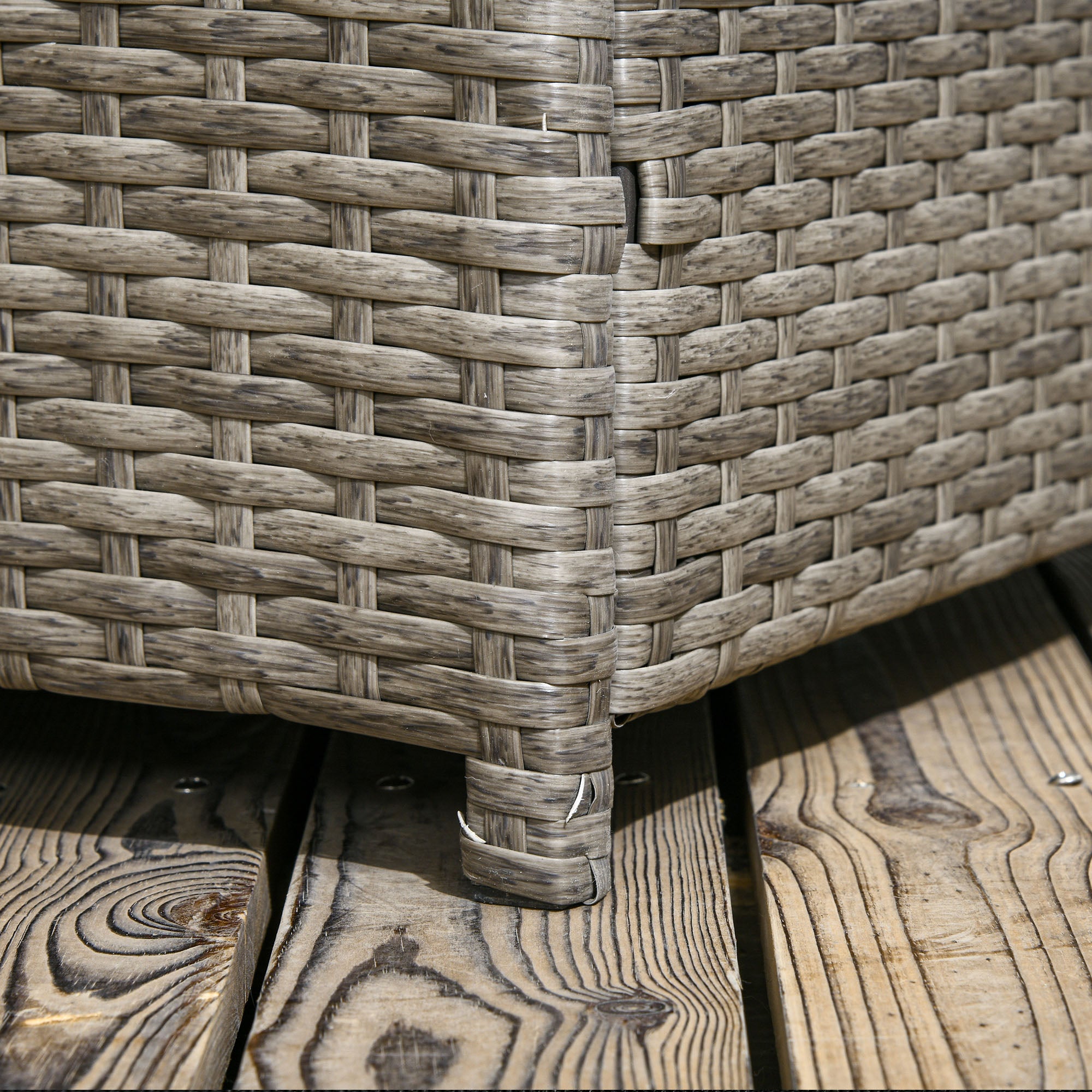 113 Gallon Outdoor Storage Box, Rattan Deck Box for Indoor, Patio Furniture Cushions, Mixed Grey Patio Storage Boxes at Gallery Canada