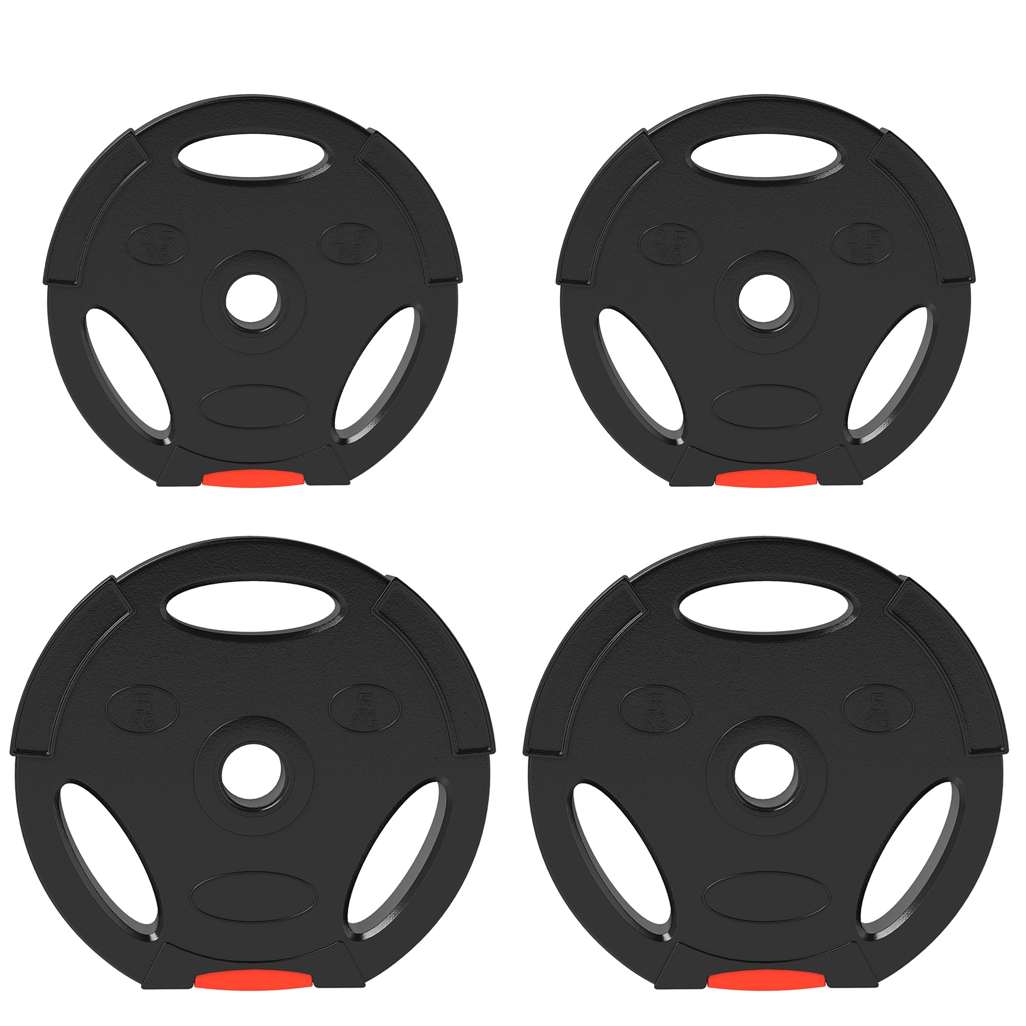 1-Inch Weight Plates, Barbell Weights Set for Weightlifting and Strength Training, 2 x 11lbs + 2 x 5.5lbs Dumbbells & Barbells at Gallery Canada