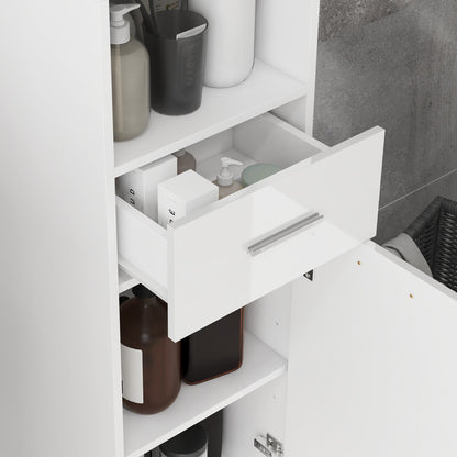 Tall 71" Bathroom Storage Cabinet with Adjustable Shelves and 2 Doors, White Bathroom Cabinets   at Gallery Canada