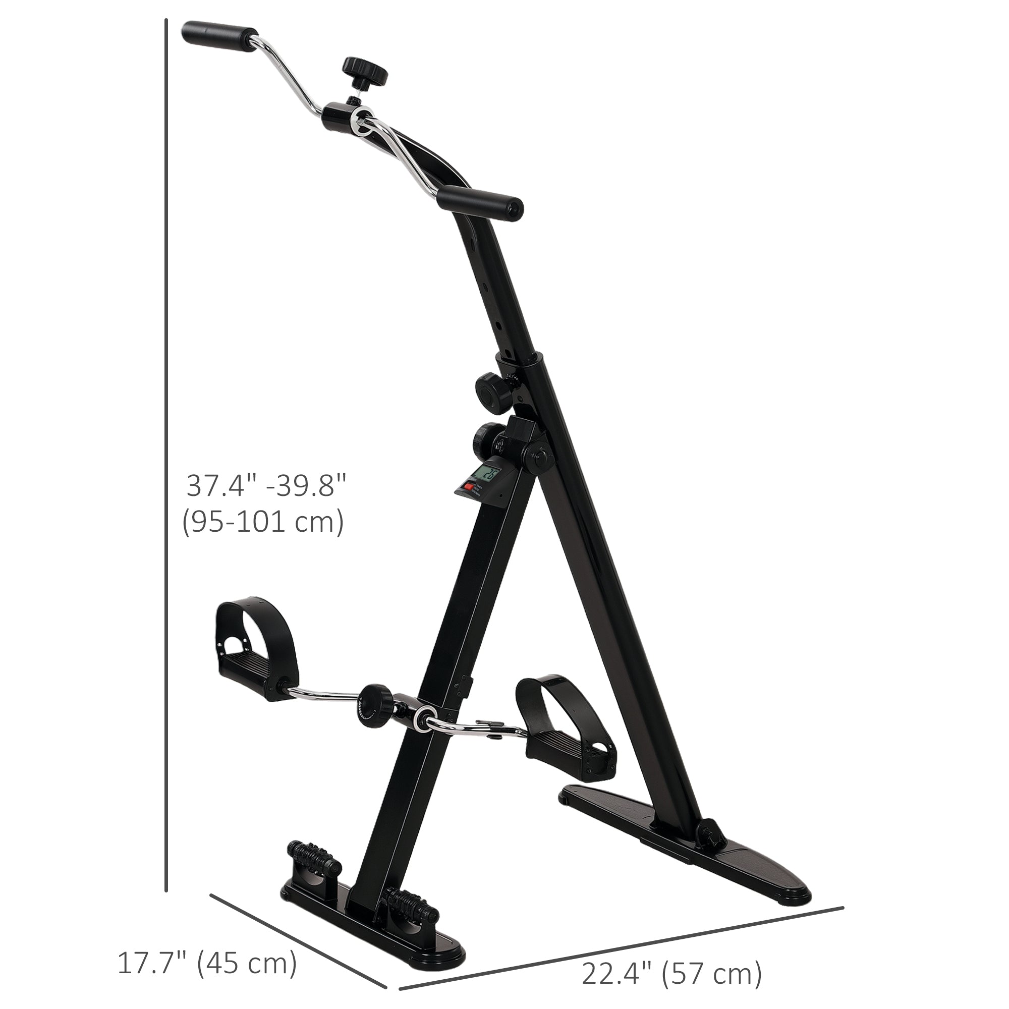 Seated Pedal Exerciser, Foldable Leg Exercise Bike with LCD Monitor for Seniors Elderly Rehabilitation Recovery Therapy Exercise & Stationary Bikes at Gallery Canada