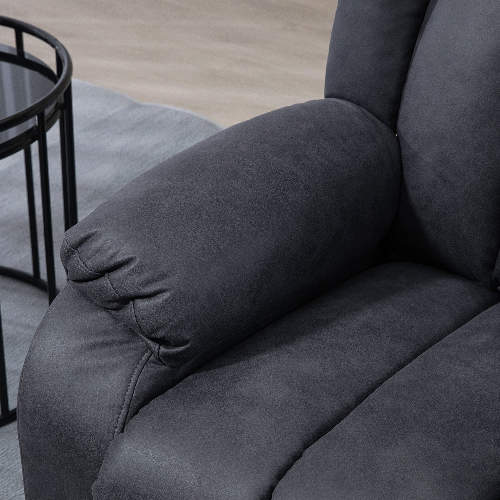 Lift Chair for Seniors, Microfibre Upholstered Electric Recliner Chair with Remote, Quick Assembly, Charcoal Grey Electric Power Lift Chairs at Gallery Canada