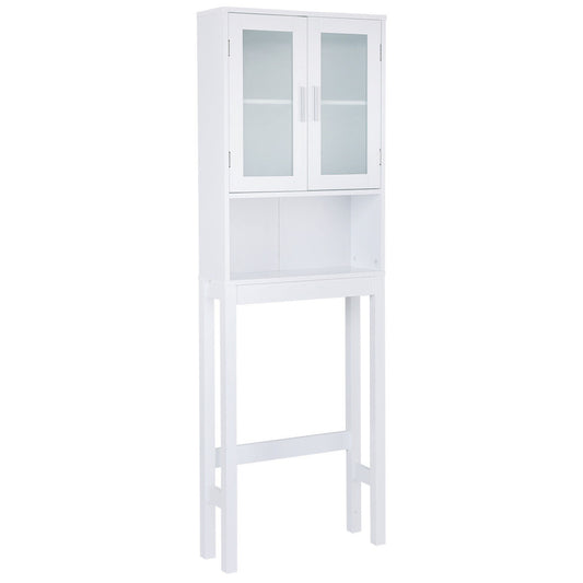 Wooden over the toilet Storage Cabinet with Tower Rack, White Bathroom Etagere White  at Gallery Canada