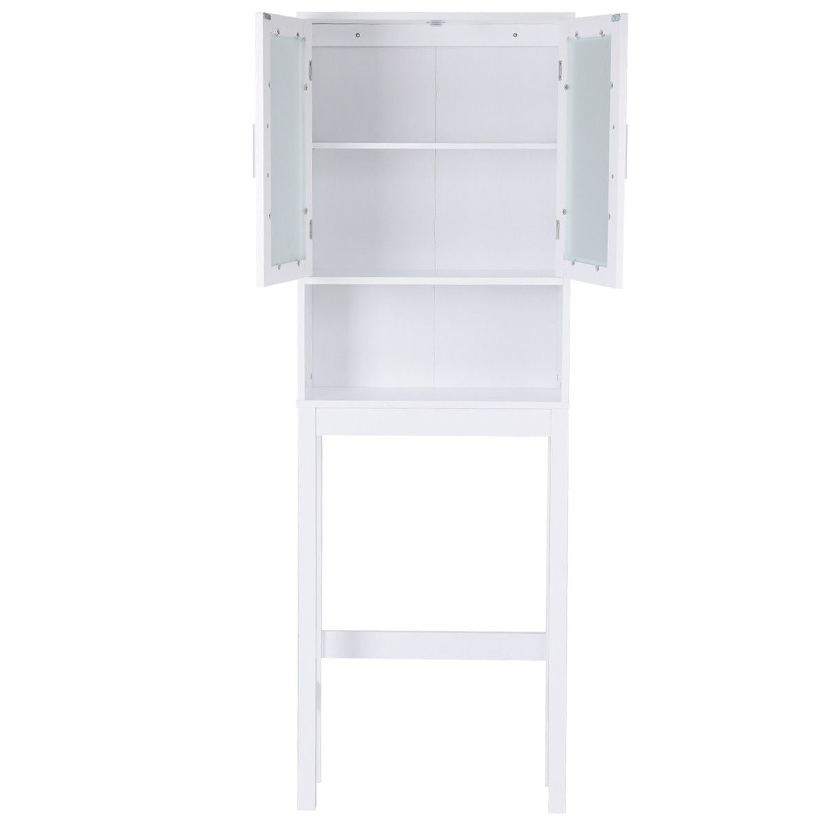 Wooden over the toilet Storage Cabinet with Tower Rack, White Bathroom Etagere   at Gallery Canada