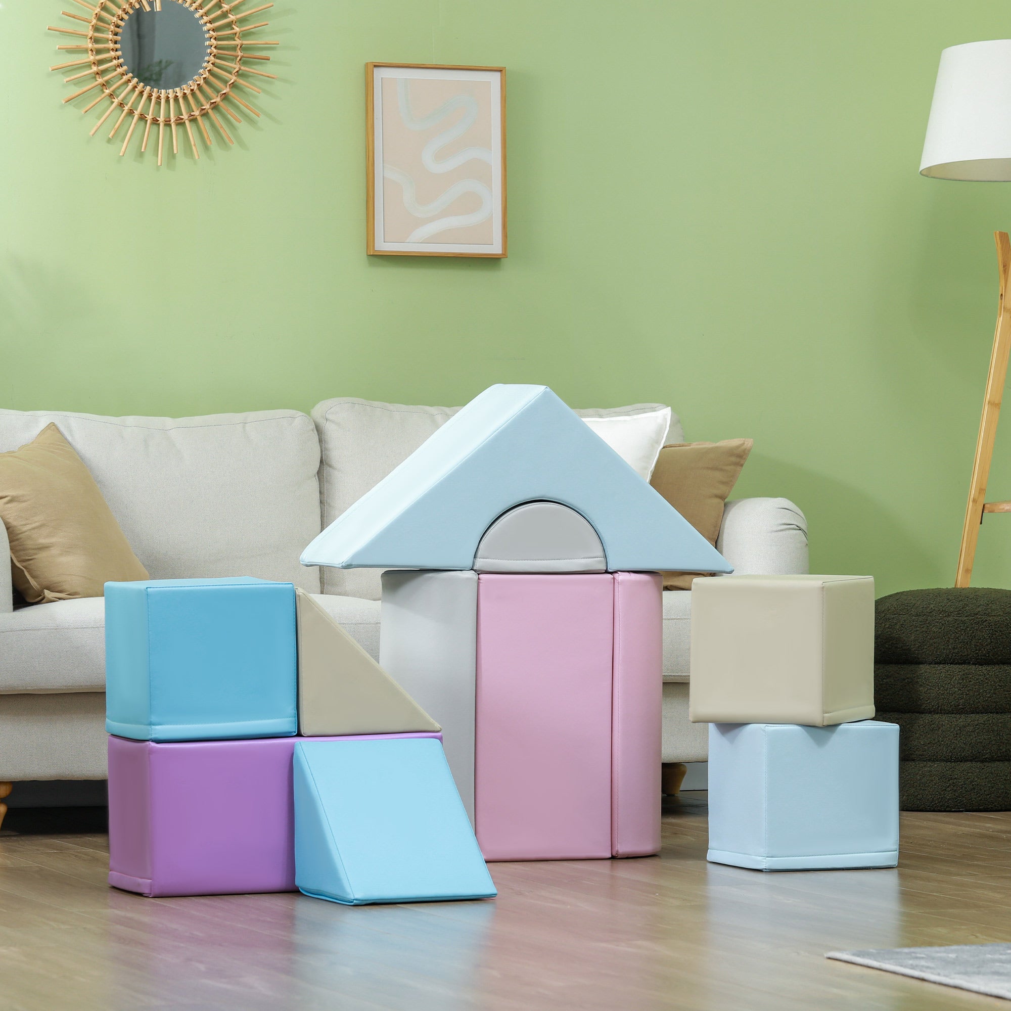 11 Piece Soft Play Blocks Kids Climb and Crawl Gym Toy Foam Building Multicolour Baby Gym & Playmats at Gallery Canada