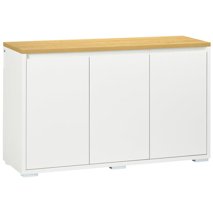 Sideboard Cabinet, Buffet Table with Three Doors and Adjustable Shelves for Living Room, Entryway, White Bar Cabinets   at Gallery Canada