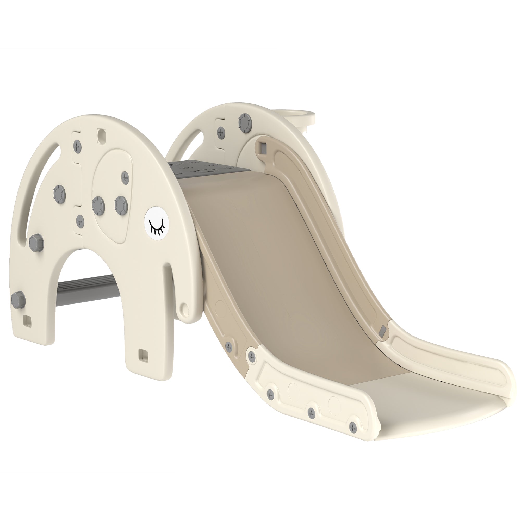 3 in 1 Toddler Slide with Basketball Hoop, Climber, for 1-3 Years Old, Elephant-themed Gym Sets & Swings   at Gallery Canada