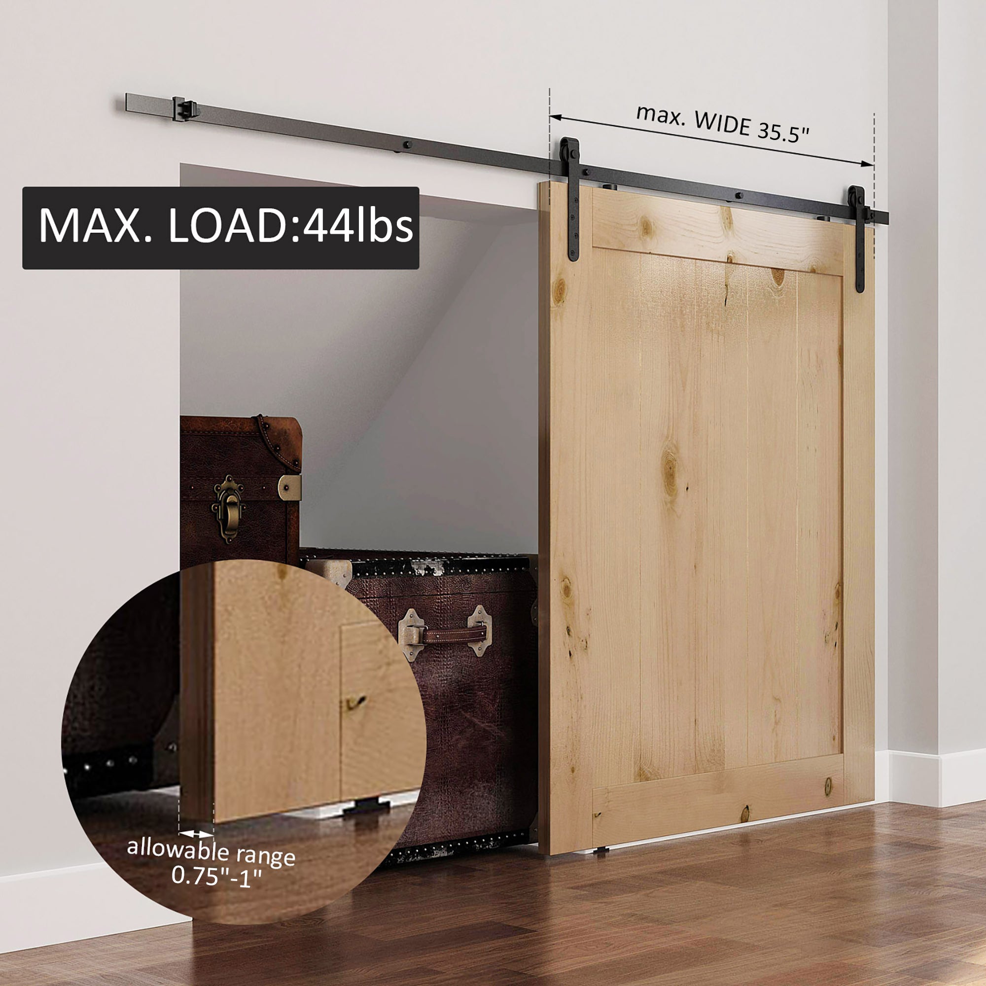 6FT Antique Sliding Barn Wood Door Hardware Kit Cabinet Closet Hanger Set for Single Door Coffee Door Hardware at Gallery Canada