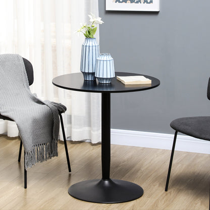 Round Dining Table for 2, Modern Kitchen Table with Painted Top and Steel Base for Living Room, Dining Room, Black Bar Tables & Dining Tables   at Gallery Canada