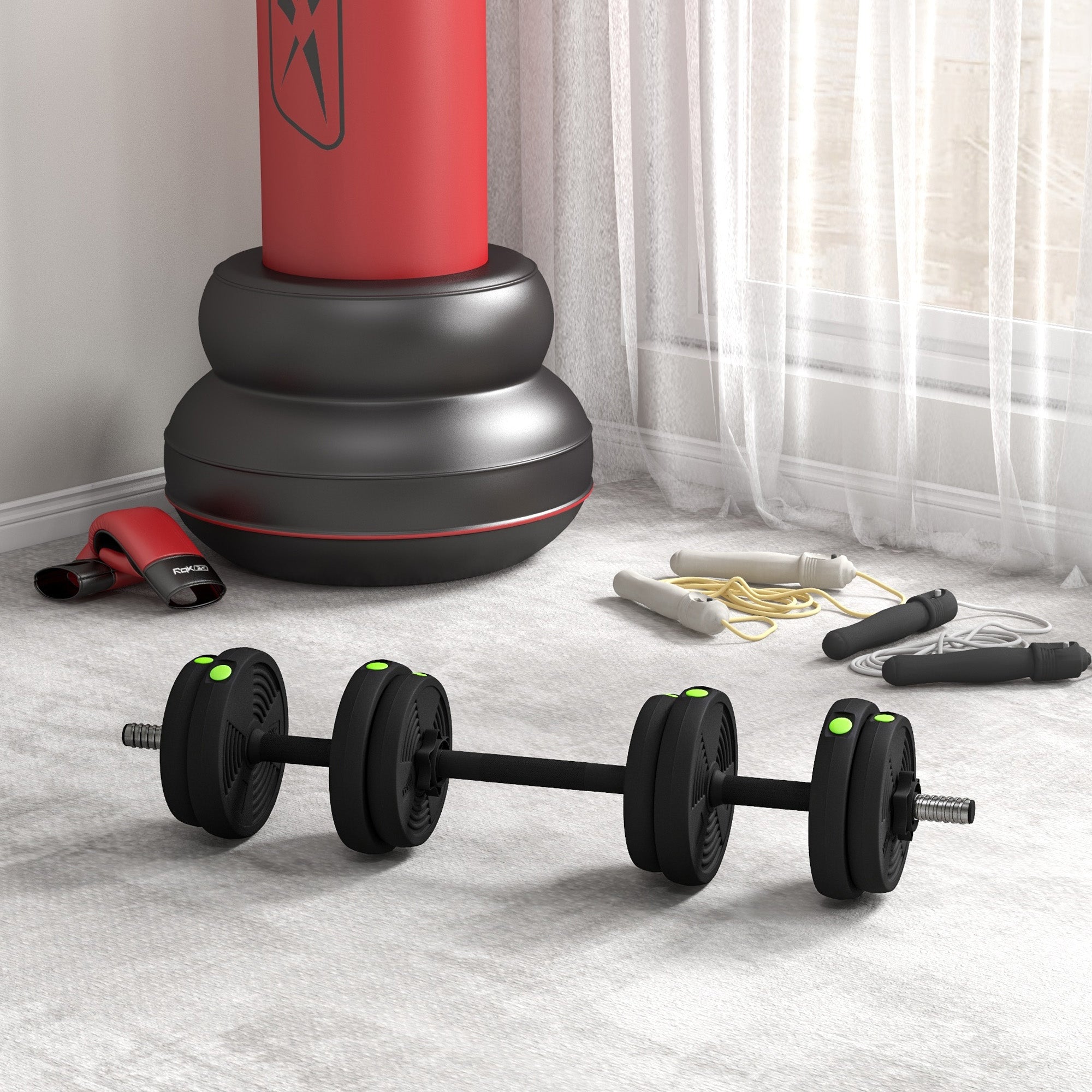33LBS 2-in-1 Adjustable Barbell &; Dumbbells Set, Weights Set with Non-slip Handles for Men and Women Home Gym Training Dumbbells & Barbells at Gallery Canada