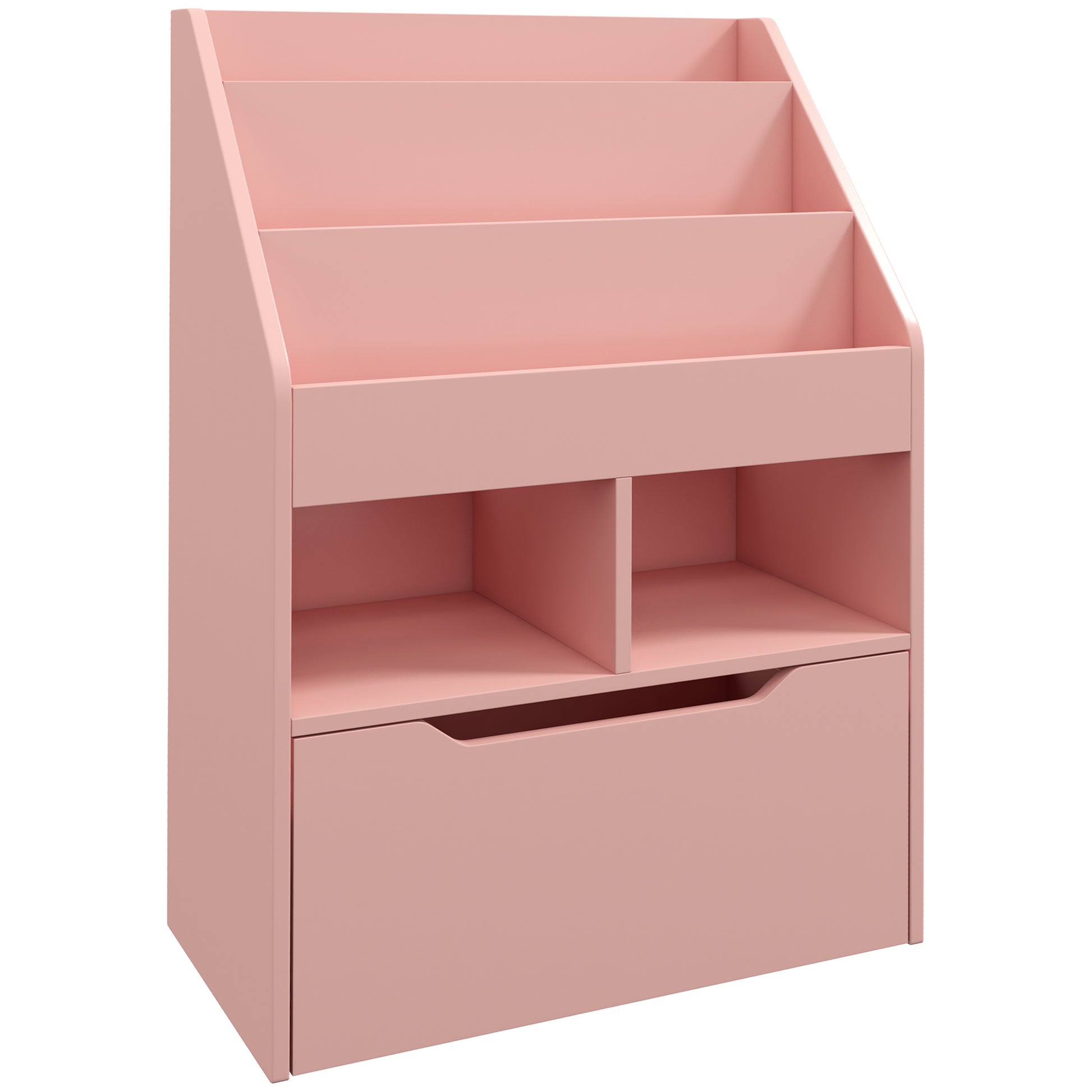 Kids Bookcase with Storage Drawer for Books, Reading Nook, for Classroom, Bedroom, Playroom, Pink Baby & Kids Storage   at Gallery Canada