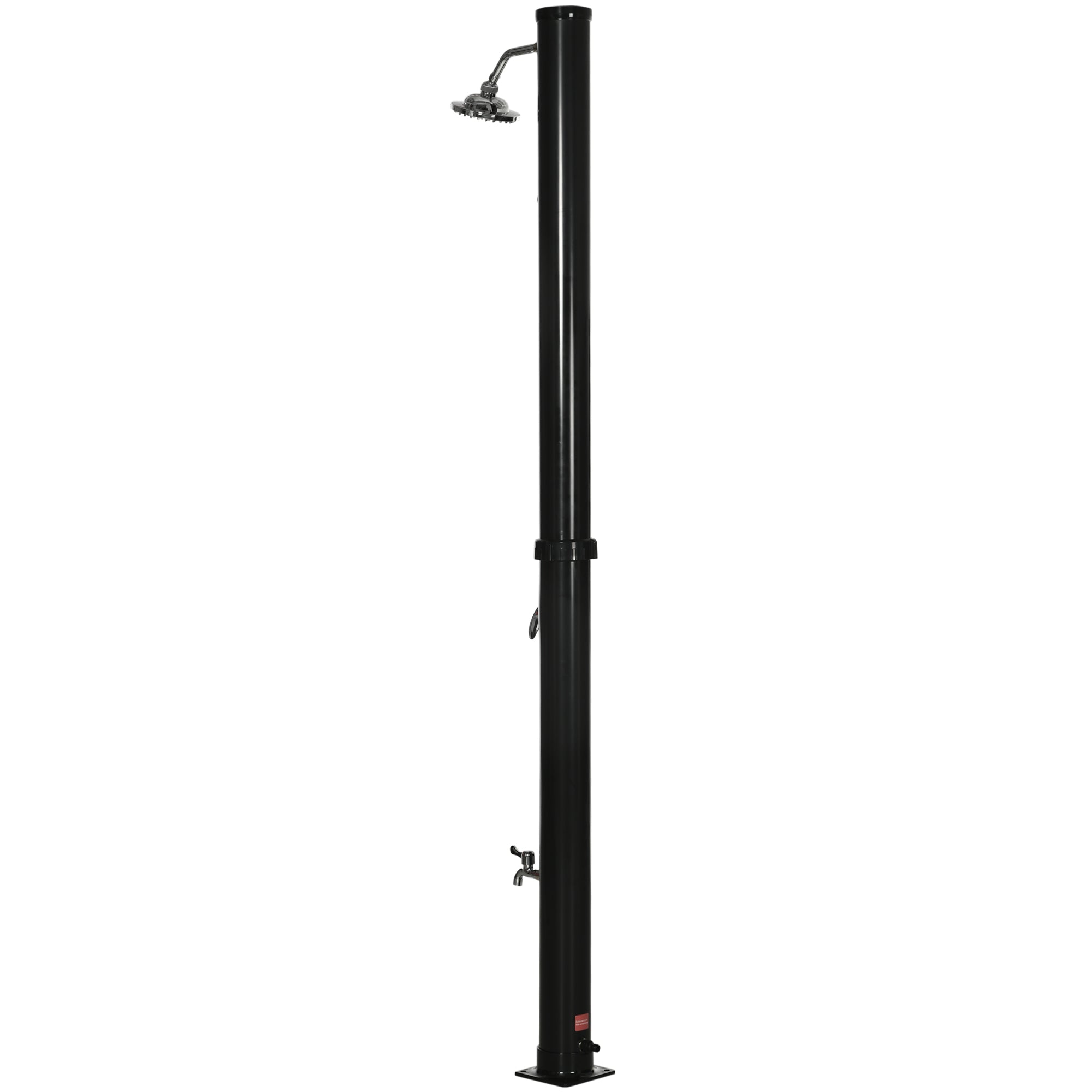 5.3 Gallons Solar Shower with Rotating Rainfall, Temperature Adjustment, 2 Section Outdoor Shower for Backyard, Black Outdoor Swimming Pools & Hot Tubs at Gallery Canada
