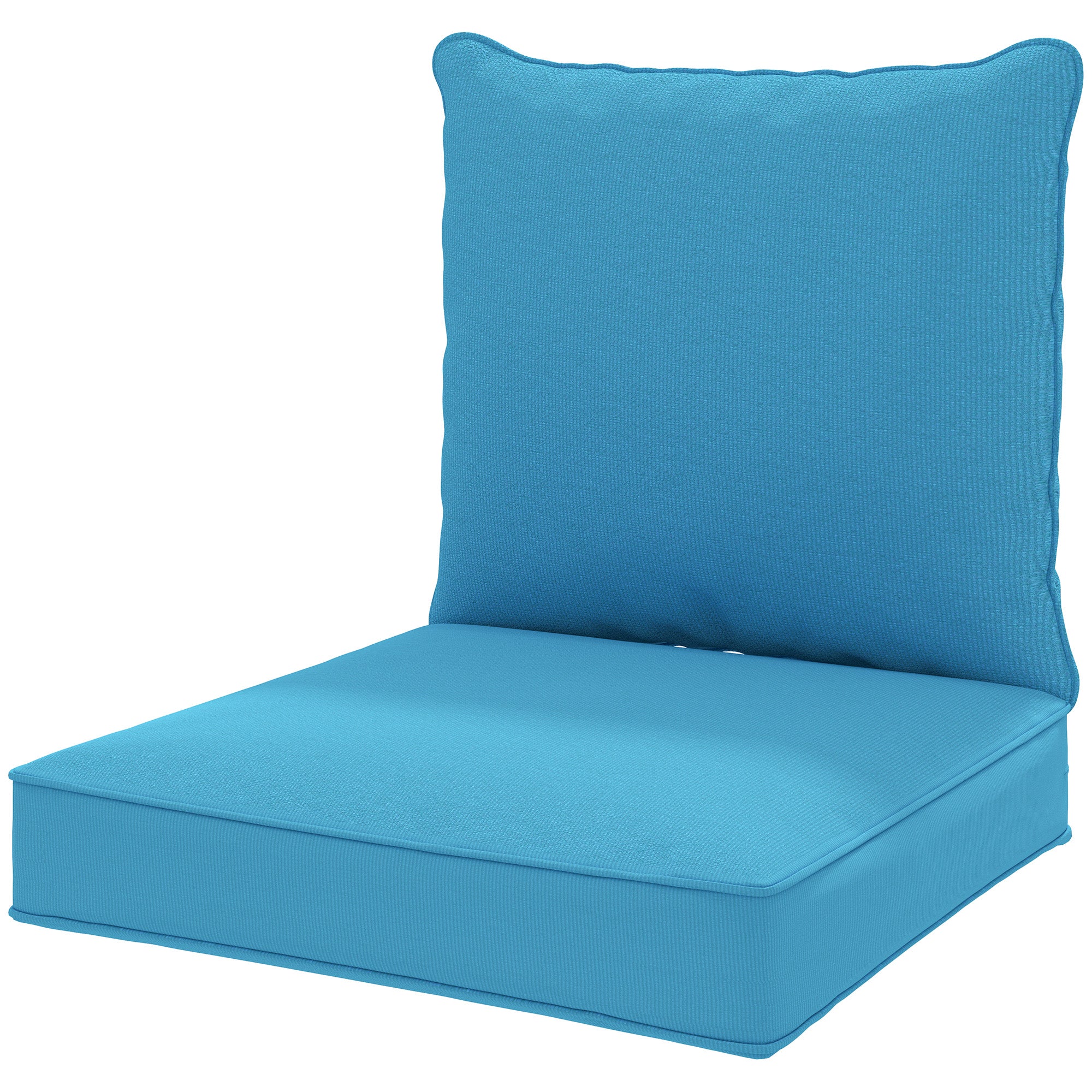 Patio Chair Cushions, Thick Deep Seat Outdoor Seat Cushion with Back Cushion, Turquoise Patio Chair Cushions Turquoise at Gallery Canada