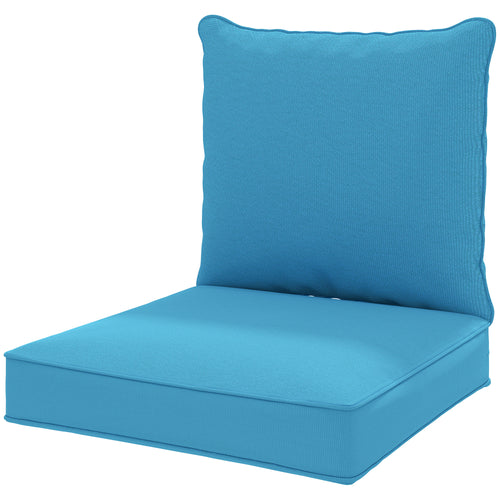 Patio Chair Cushions, Thick Deep Seat Outdoor Seat Cushion with Back Cushion, Turquoise