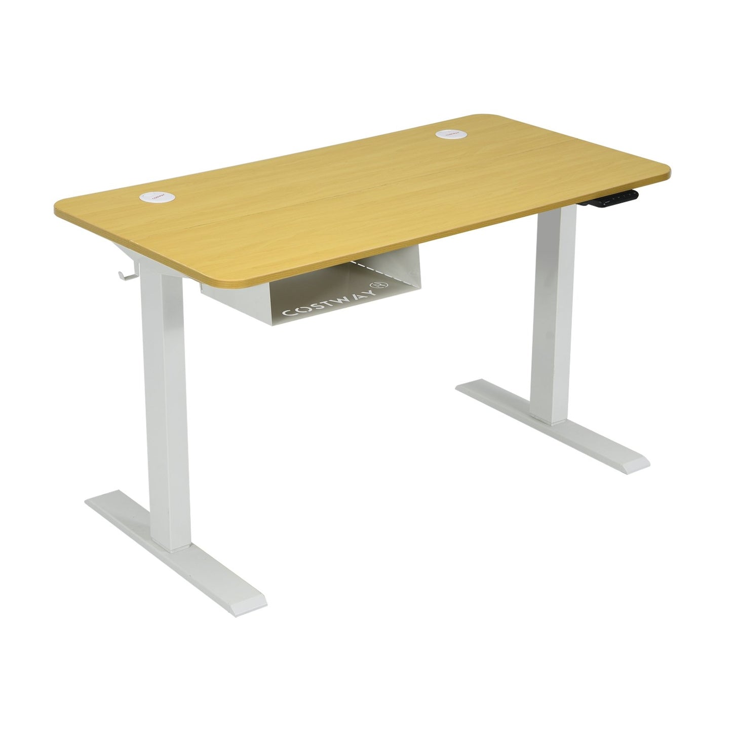 48-Inch Electric Standing Adjustable Desk with Control Panel and USB Port, Natural Standing Desks   at Gallery Canada