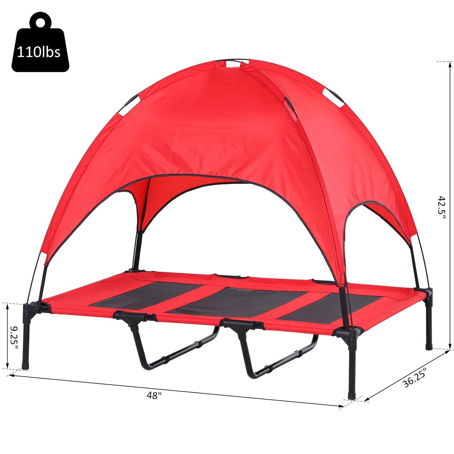 Elevated Pet Bed Dog Cot Portable Outdoor&;Indoor Cot Tent Canopy Shelter Instant Red Elevated Dog Beds   at Gallery Canada