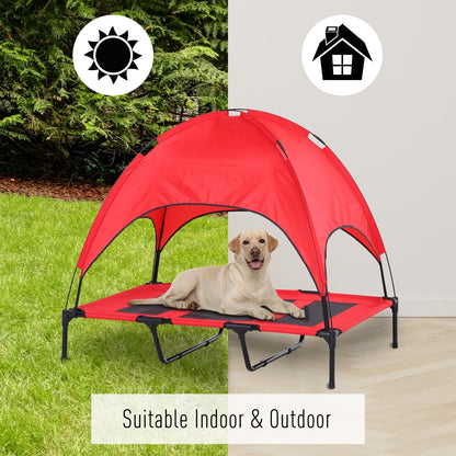 Elevated Pet Bed Dog Cot Portable Outdoor&;Indoor Cot Tent Canopy Shelter Instant Red Elevated Dog Beds   at Gallery Canada