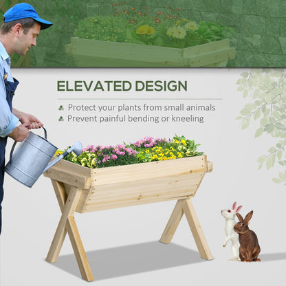 Elevated Planter Box with Legs, Wooden Raised Garden Bed with Bed Liner and Drainage Holes, for Backyard, Patio to Grow Vegetables, Herbs, and Flowers Elevated Garden Beds   at Gallery Canada