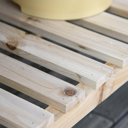 Elevated Planter Box with Storage Shelf for Flowers, Vegetables, and Herbs, 36" x 16" x 32", Natural Elevated Garden Beds   at Gallery Canada