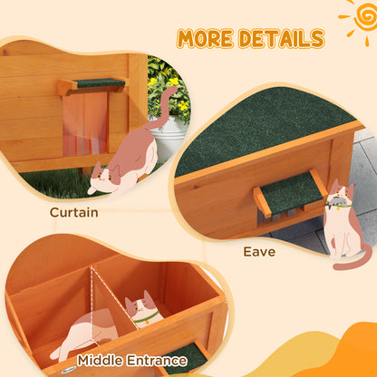 Outdoor Insulated Cat House with Asphalt Roof, Removable Floor, for Cats, Small Animals Cat Houses   at Gallery Canada