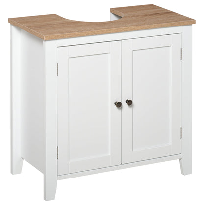 Bathroom Sink Vanity Unit, Under Sink Bathroom Cabinet with U-Shape Design and Adjustable Shelf, White Bathroom Cabinets Multi Colour  at Gallery Canada