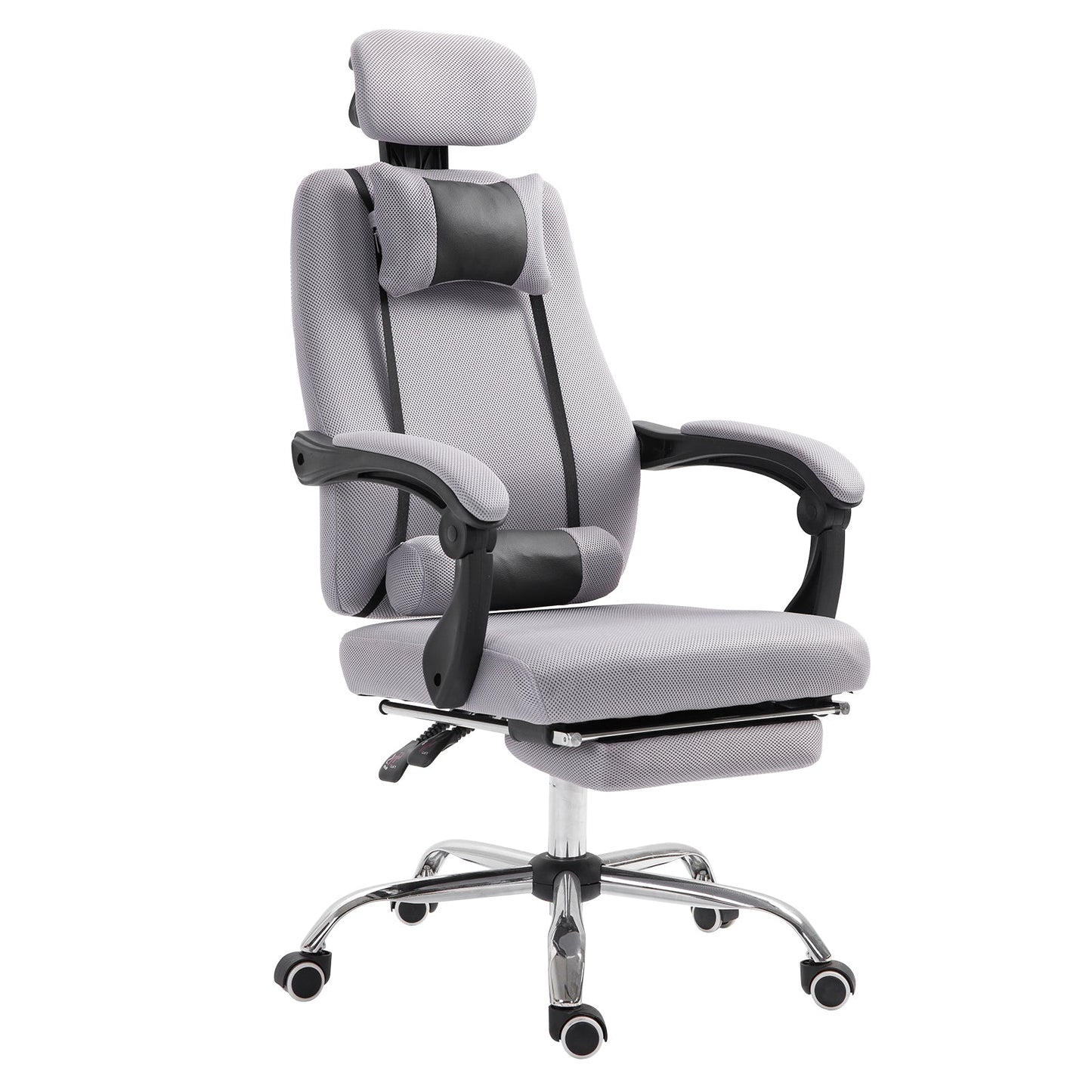 Ergonomic Executive High Back Office Chair with Footrest,Lumbar Support,Grey Executive & Manager Chairs Grey  at Gallery Canada