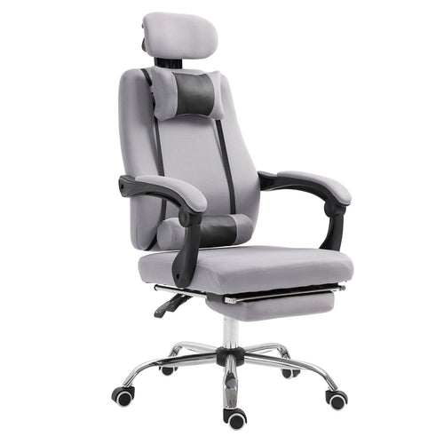 Ergonomic Executive High Back Office Chair with Footrest,Lumbar Support,Grey