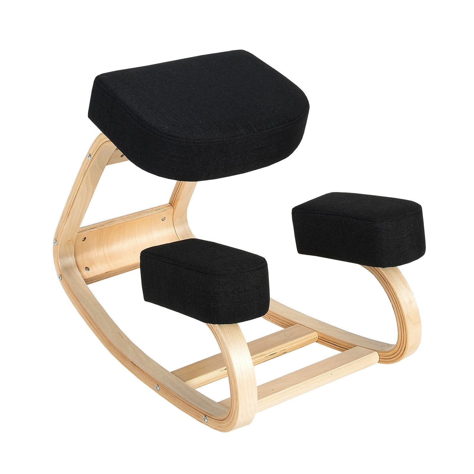 Ergonomic Kneeling Chair Rocking Office Desk Stool Upright Posture, Black Kneeling Chiars   at Gallery Canada