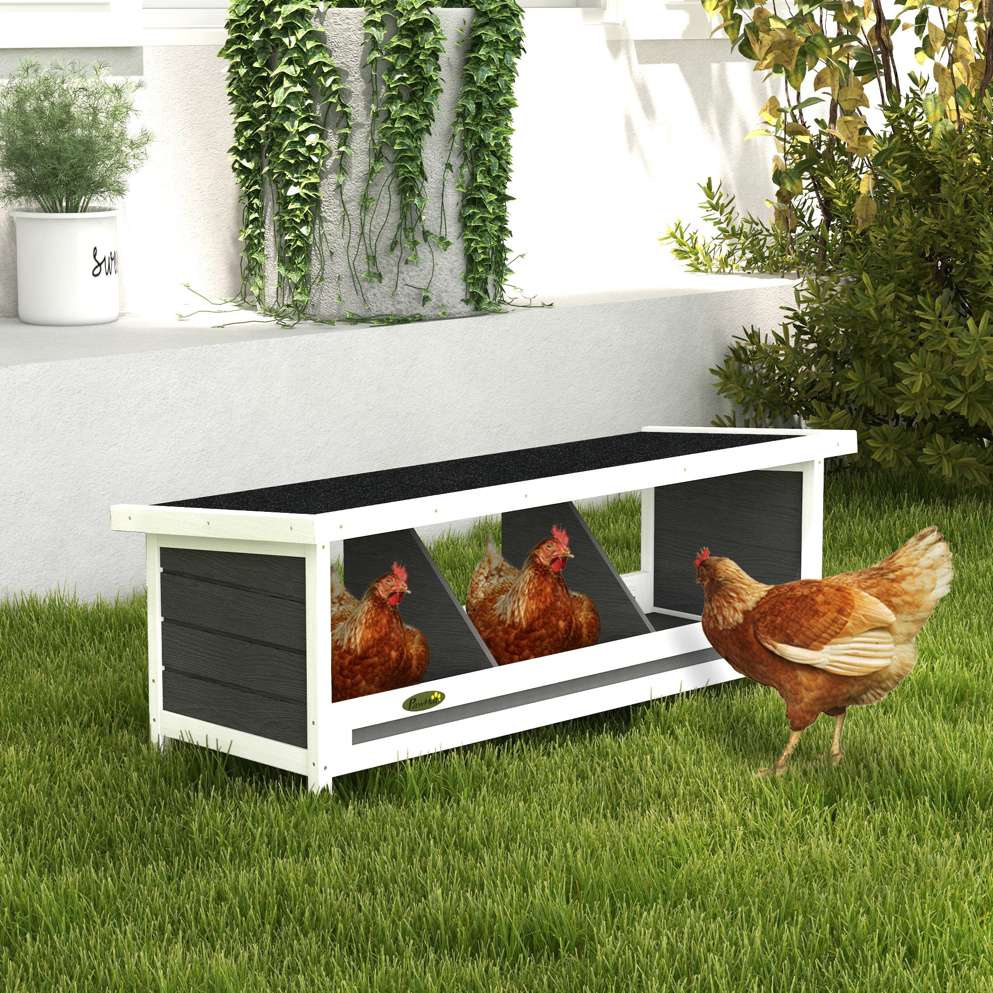Nesting Boxes for Chickens, Chicken Coop Accessories with Asphalt Roof for Indoor Outdoor Use, Up to 3 Hens Chicken Coops at Gallery Canada