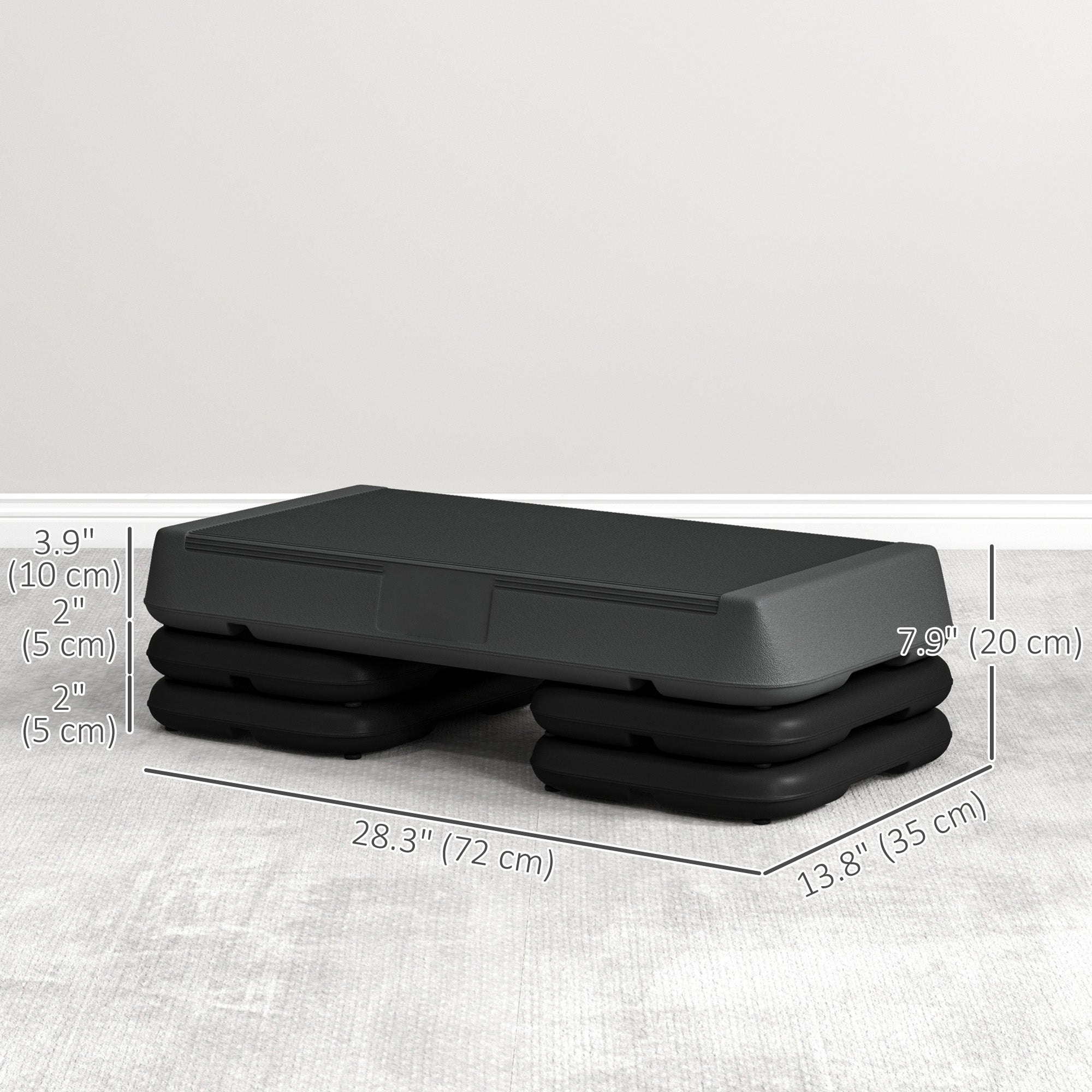 Adjustable Aerobic Stepper, 3-Level with Risers 4