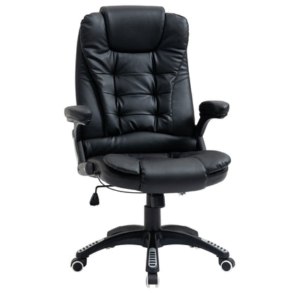 Executive Chair PU Leather Recliner Office Chair, with Swivel Wheels, Arm, Adjustable Height, High Back, Black Executive & Manager Chairs Black  at Gallery Canada