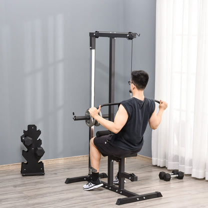 Exercise Pulldown Weight Machine with 3 Adjustable Cable Positions for Strengthening Many Muscle Groups Home Gym 42.1" W x 47.2" D x 74.8" H Power Towers   at Gallery Canada