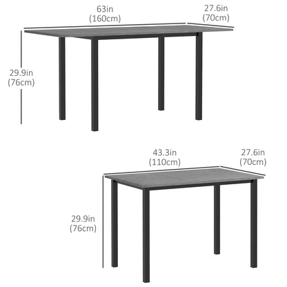 Extending Kitchen Table For Six, Drop Leaf Tables for Small Spaces, Folding Dining Table, Dark Grey Bar Tables & Dining Tables   at Gallery Canada