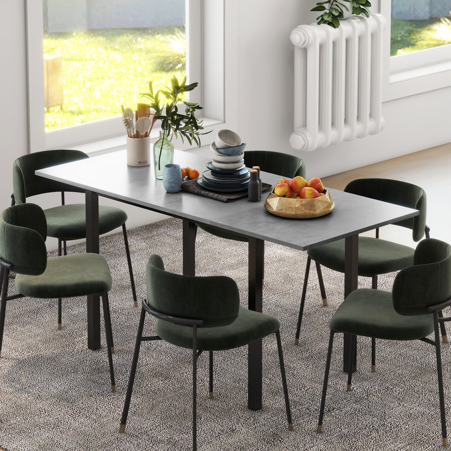 Extending Kitchen Table For Six, Drop Leaf Tables for Small Spaces, Folding Dining Table, Dark Grey Bar Tables & Dining Tables   at Gallery Canada