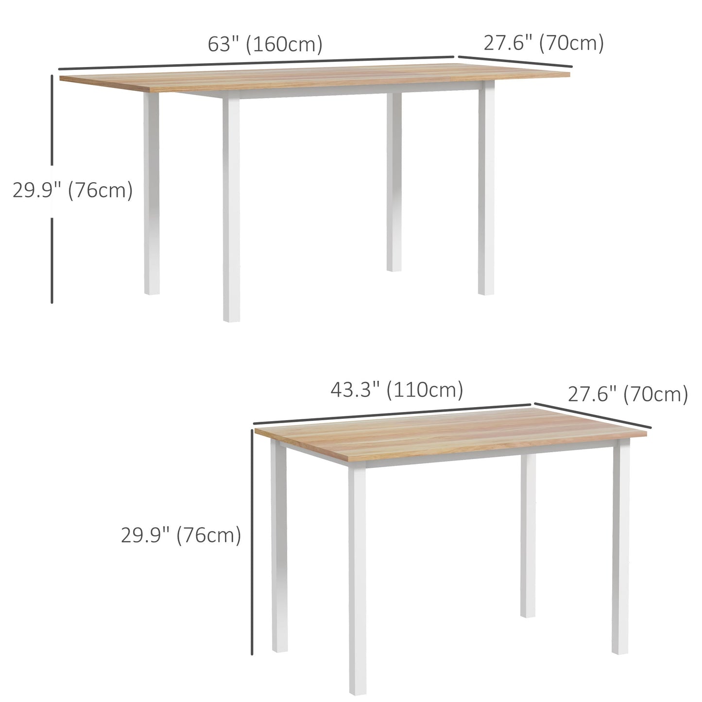 Extending Kitchen Table For Six, Drop Leaf Tables for Small Spaces, Folding Dining Table, Natural Bar Tables & Dining Tables   at Gallery Canada