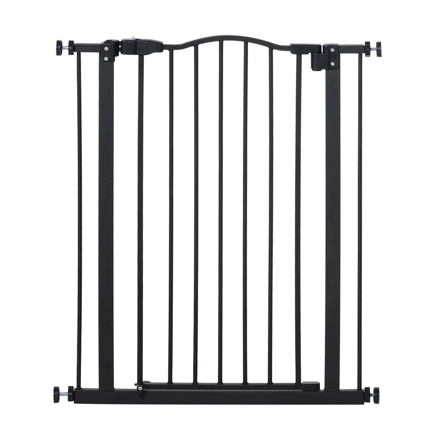 Extra Tall Dog Gate with Door, Pressure Fit, Auto Close, Double Locking for Doorways Hallways Stairs, Black Houses, Kennels & Pens Black  at Gallery Canada