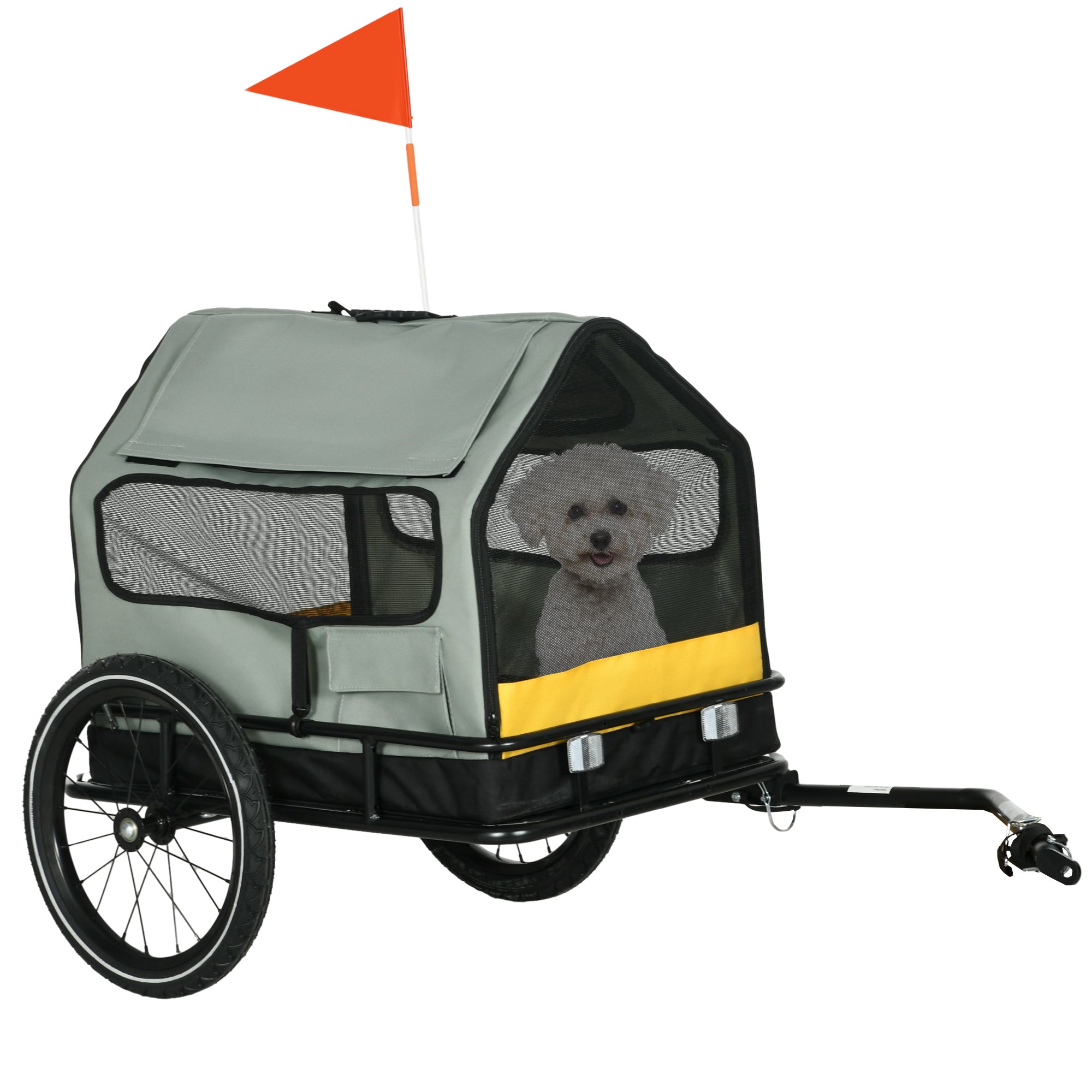 3 in 1 Dog Bike Trailer, Pet Cargo, Pet Bed with Safety Leash, Hitch, Quick-Release Wheels, Cushion for Small Dogs Dog Bike Trailers & Strollers at Gallery Canada