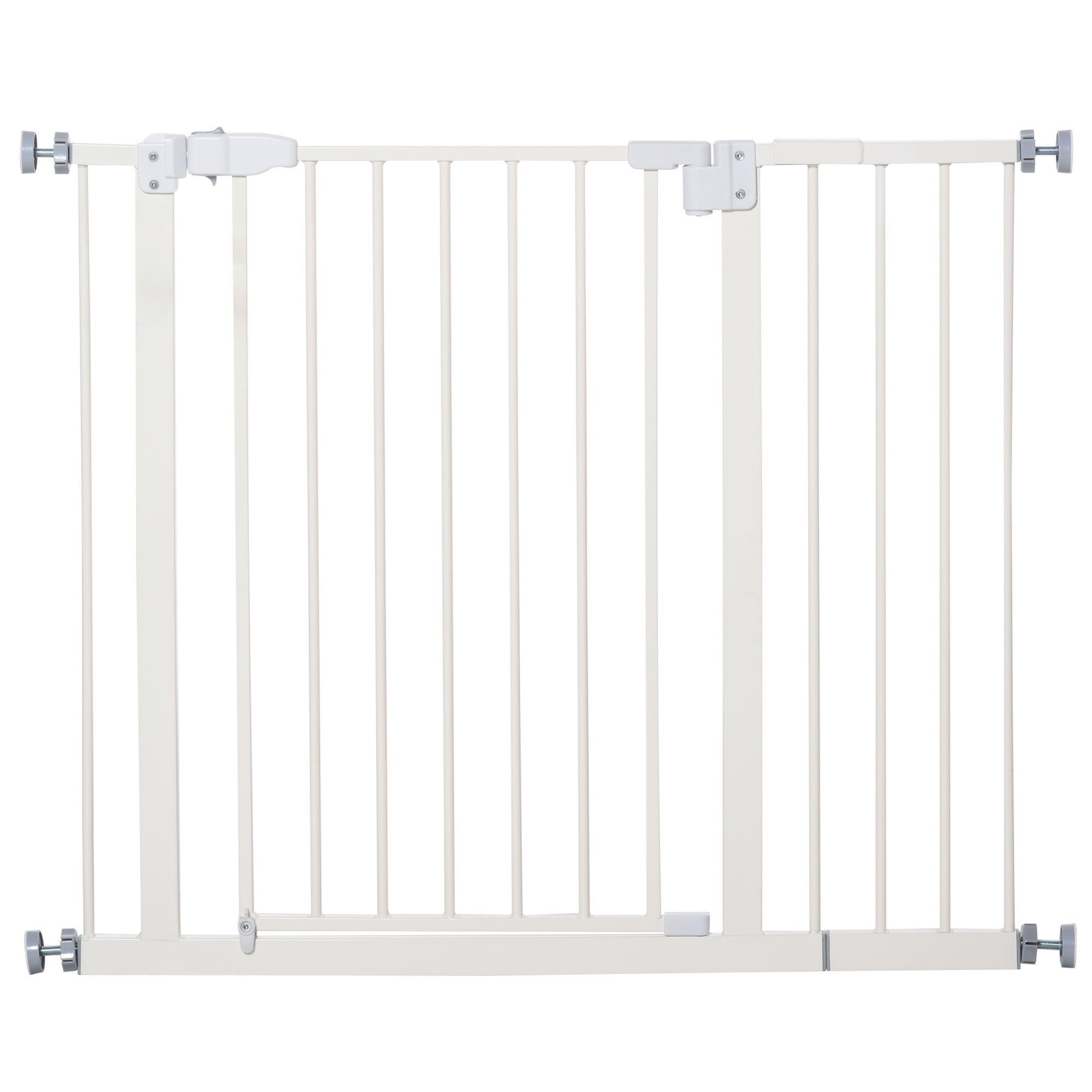 Pet Gate for Dogs, Portable Dog Gate, Walk Through Pressure Fit, Auto Close and Double Locking for Doorways, Hallways, Stairs, White Houses, Kennels & Pens White  at Gallery Canada