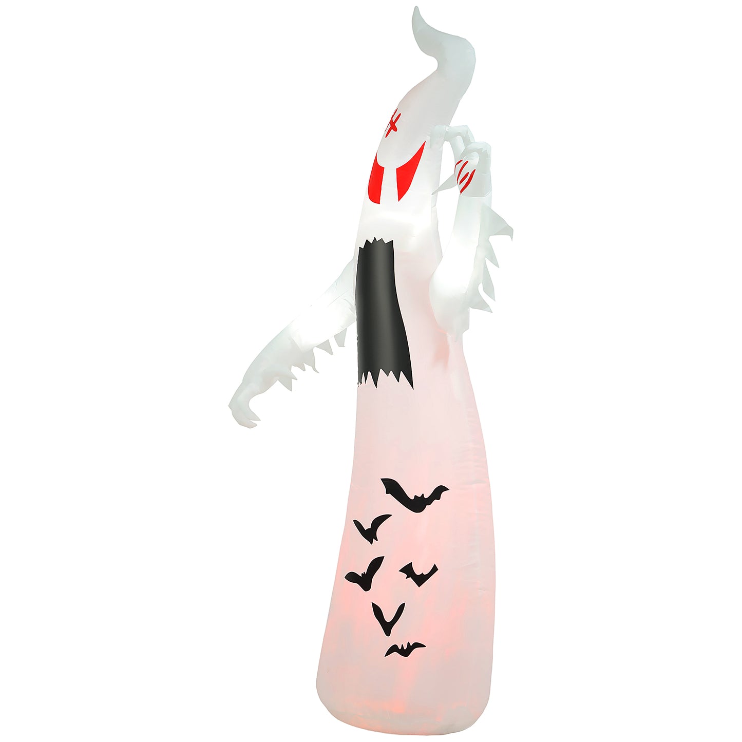 8ft Inflatable Halloween Spooky Ghost with Bat Patterns, Outdoor Blow-Up Decoration, LED Garden Display Halloween Decorations   at Gallery Canada