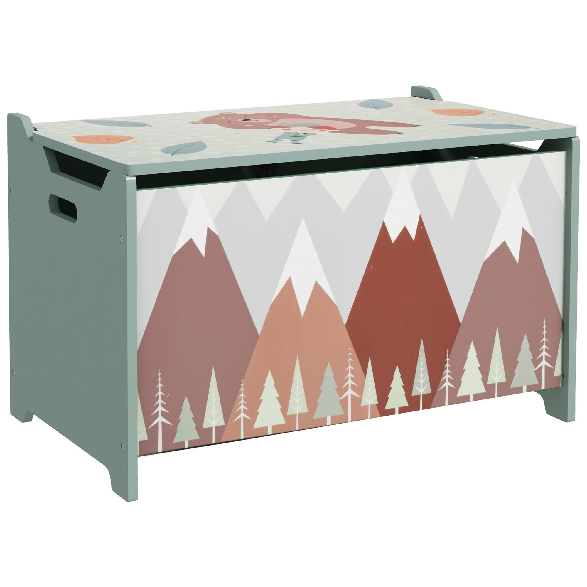 Toy Box with Lid, Toy Chest Storage Organizer for Bedroom with Safety Hinge, Green Baby & Kids Storage at Gallery Canada