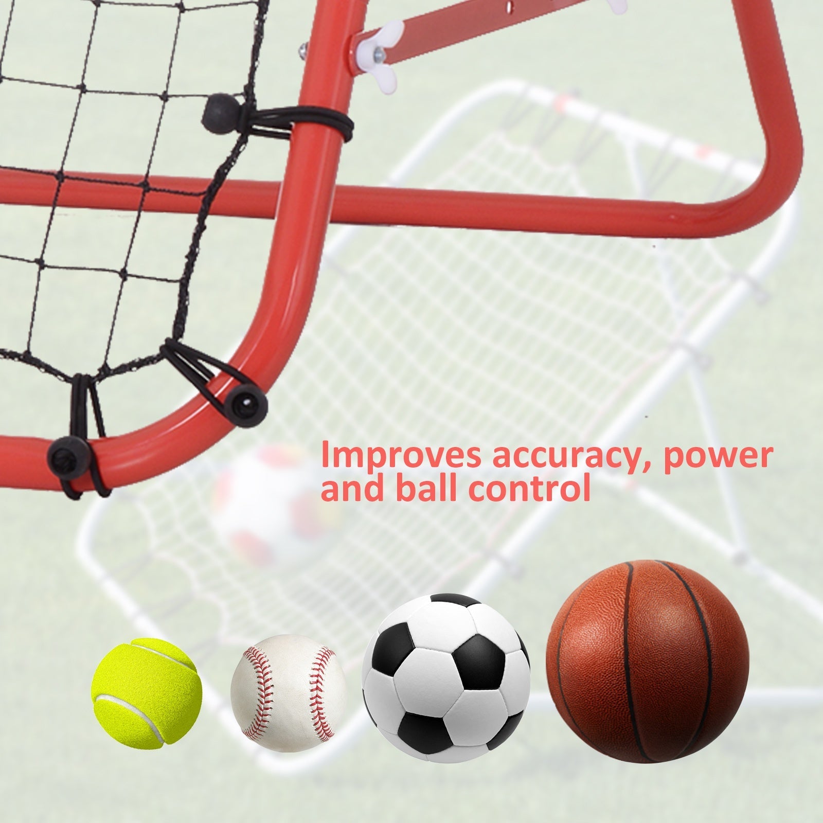 Soccer Training Net Aid Football Kickback Target Goal Play Adjustable, Red Football   at Gallery Canada