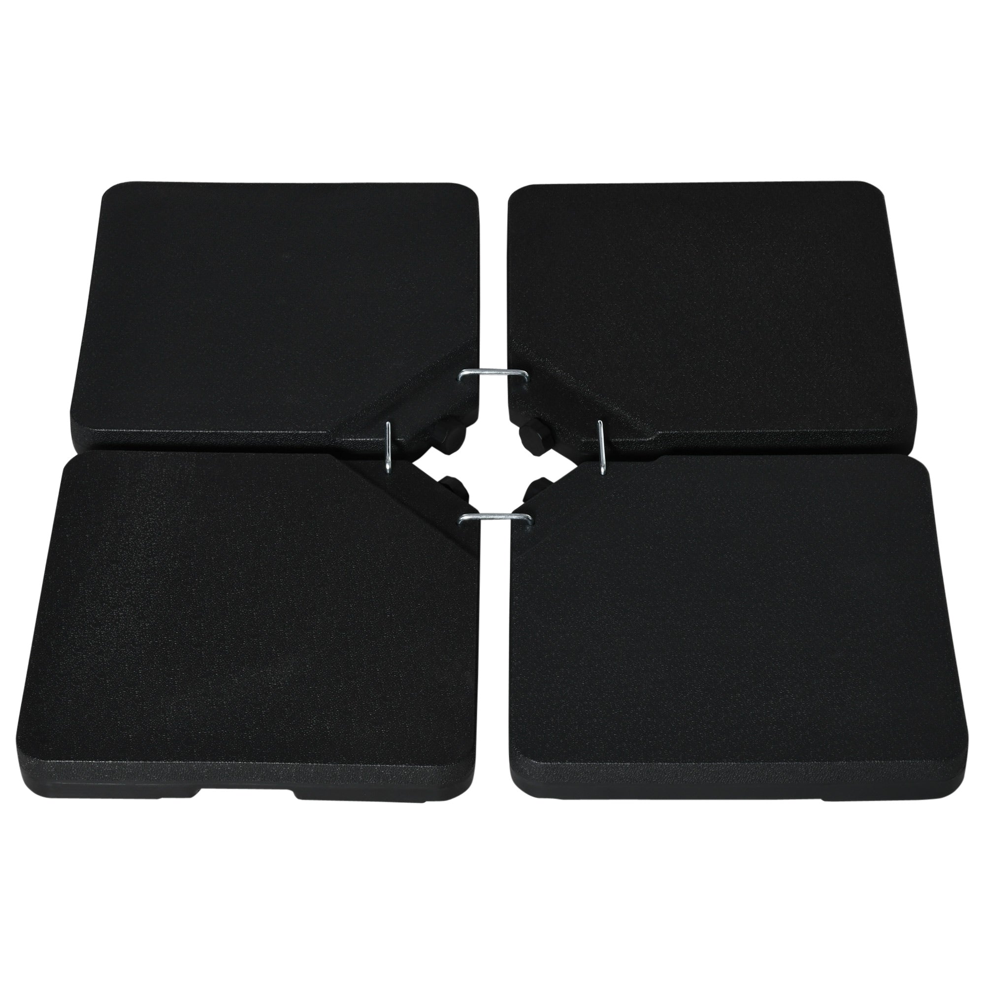 Set of 4 Parasol Base Stand Weights for Banana Hanging Cantilever Umbrella, Can Be Filled with Sand or Water, Black Umbrella Bases at Gallery Canada