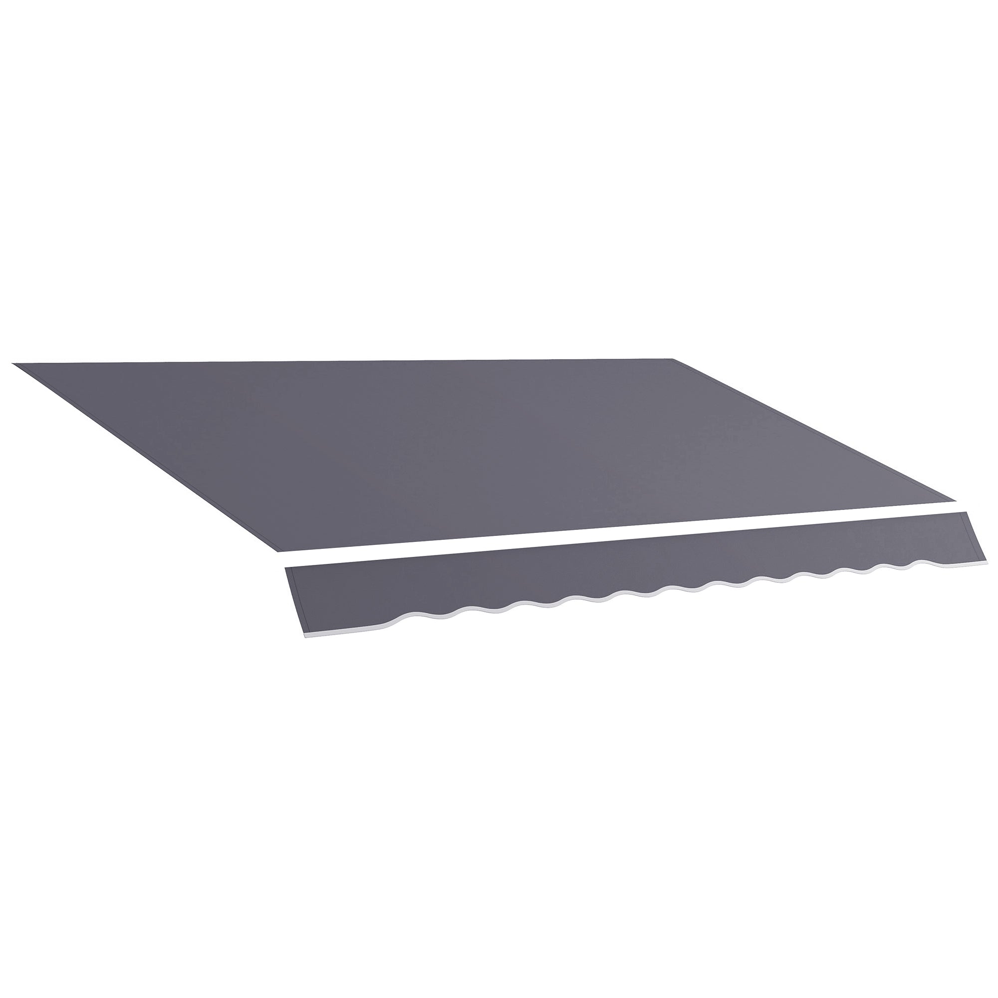 11' x 8' Outdoor Sunshade Canopy Awning Cover, Retractable Awning Fabric Replacement, UV Protection, Grey Awning Fabric Replacement Grey at Gallery Canada