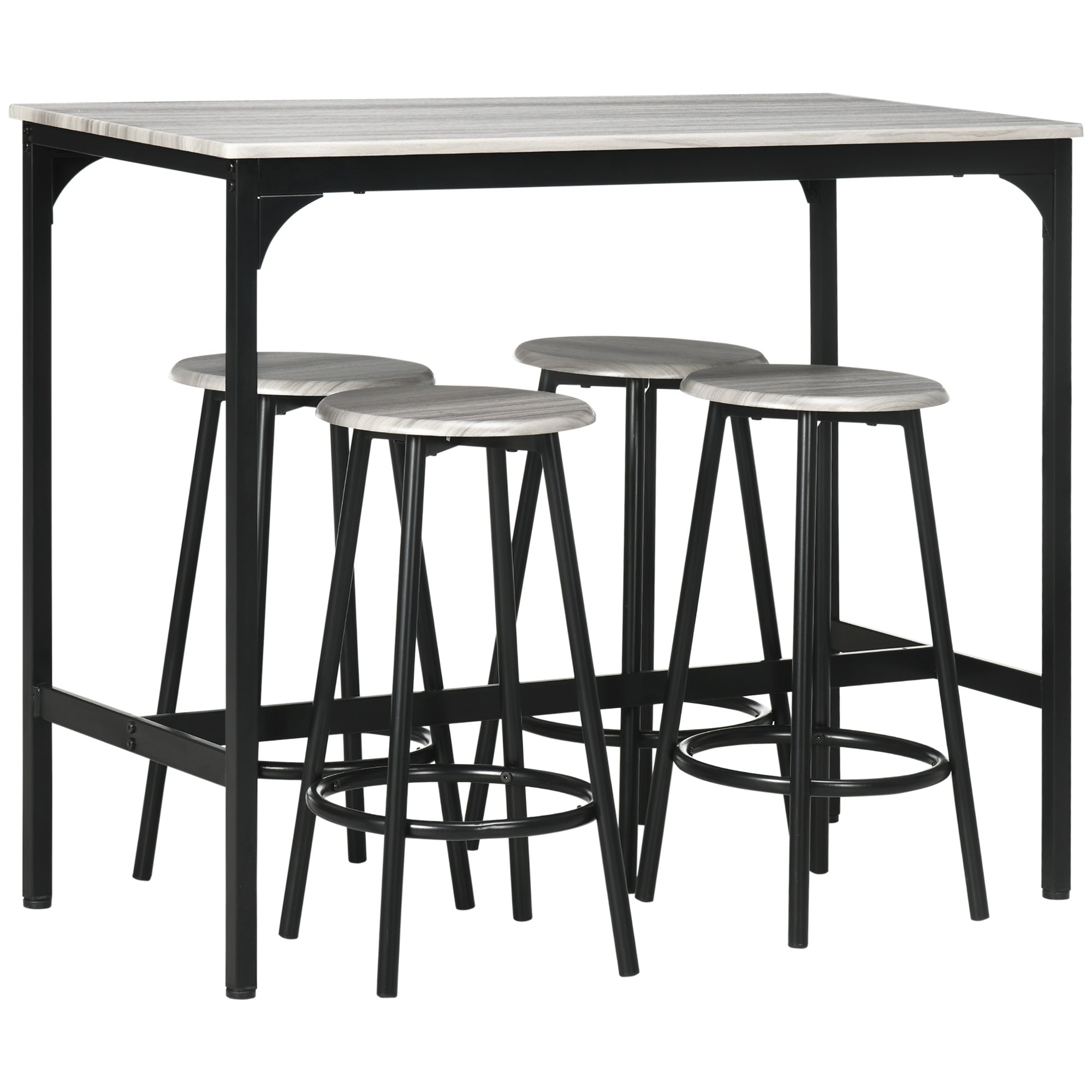 5-Piece Counter Height Bar Table and Chairs, Dining Table and Chairs Set for 4, Pub Table and Chairs Bar Sets   at Gallery Canada