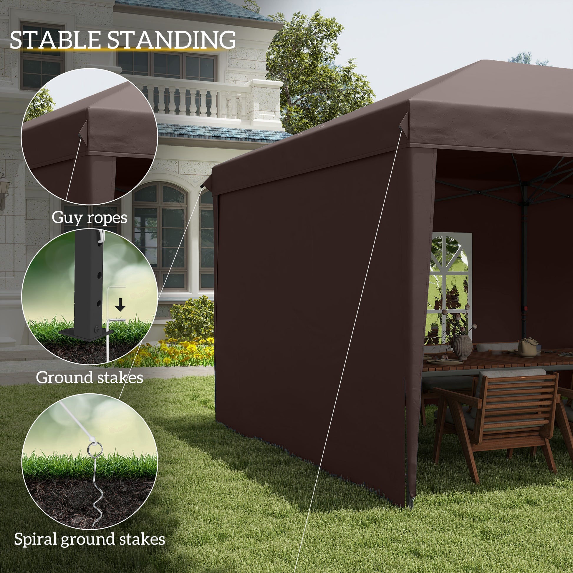 10' x 20' Outdoor Pop Up Canopy Tent Party Tent Instant Shelter W/ Carrying Bag, Coffee Pop Up Canopies at Gallery Canada