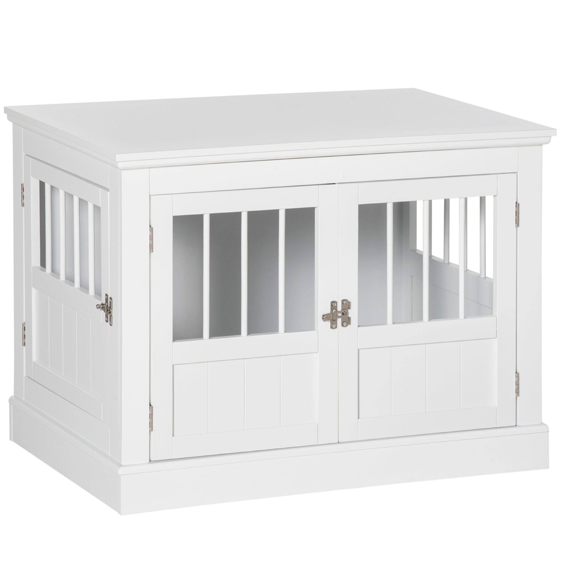 31" Dog Crate Furniture End Table with Three Doors for Small Dogs, White Houses, Kennels & Pens   at Gallery Canada