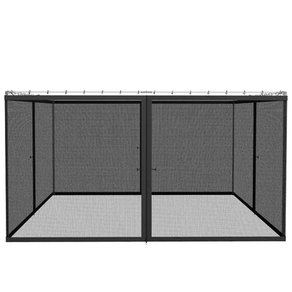 Replacement Mosquito Netting for Gazebo 10' x 13' Black Screen Walls for Canopy with Zippers Gazebos   at Gallery Canada