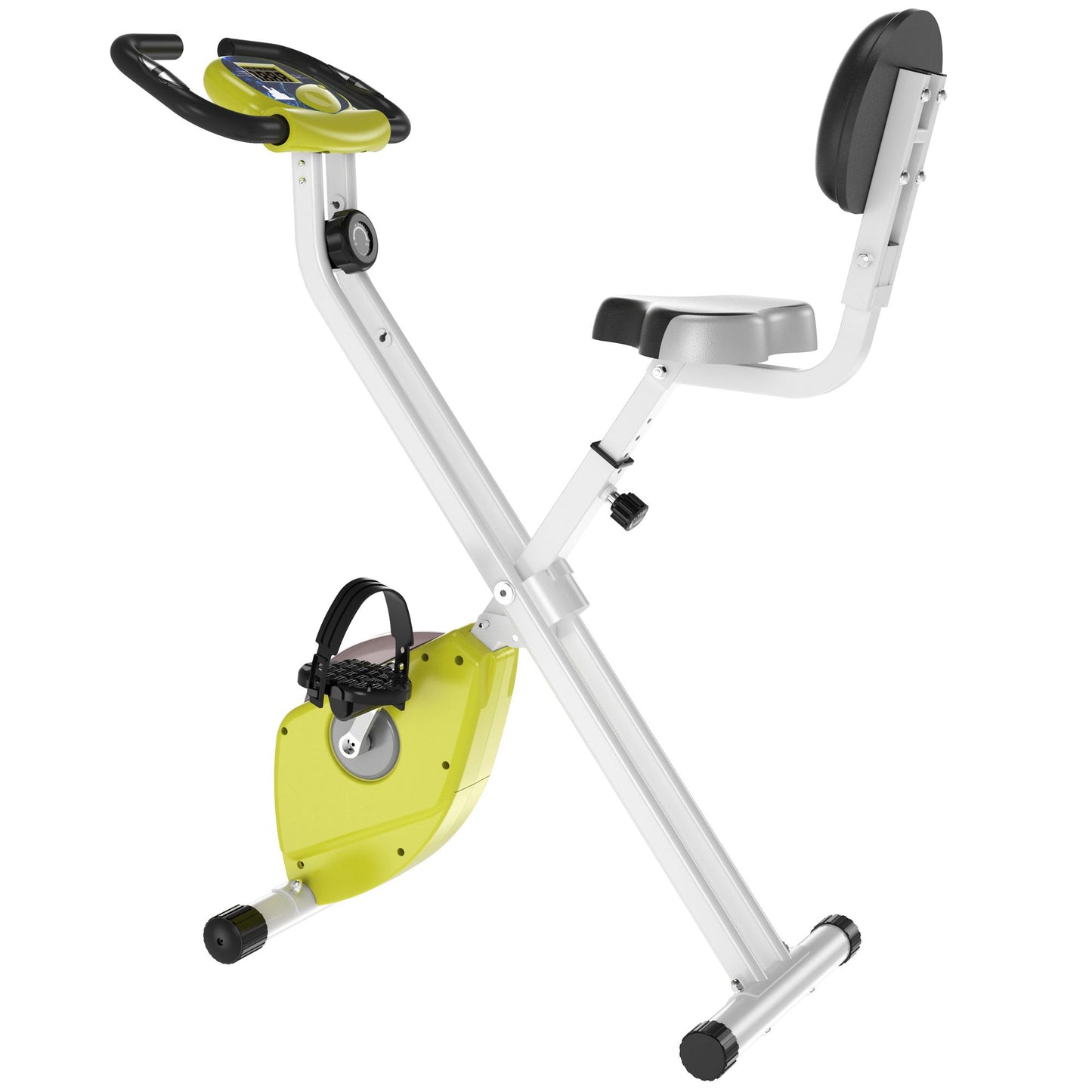 Foldable Indoor Stationary Bike with 8 Levels of Magnetic Resistance, Exercise Bike for Cardio Workout, Yellow Exercise & Stationary Bikes   at Gallery Canada